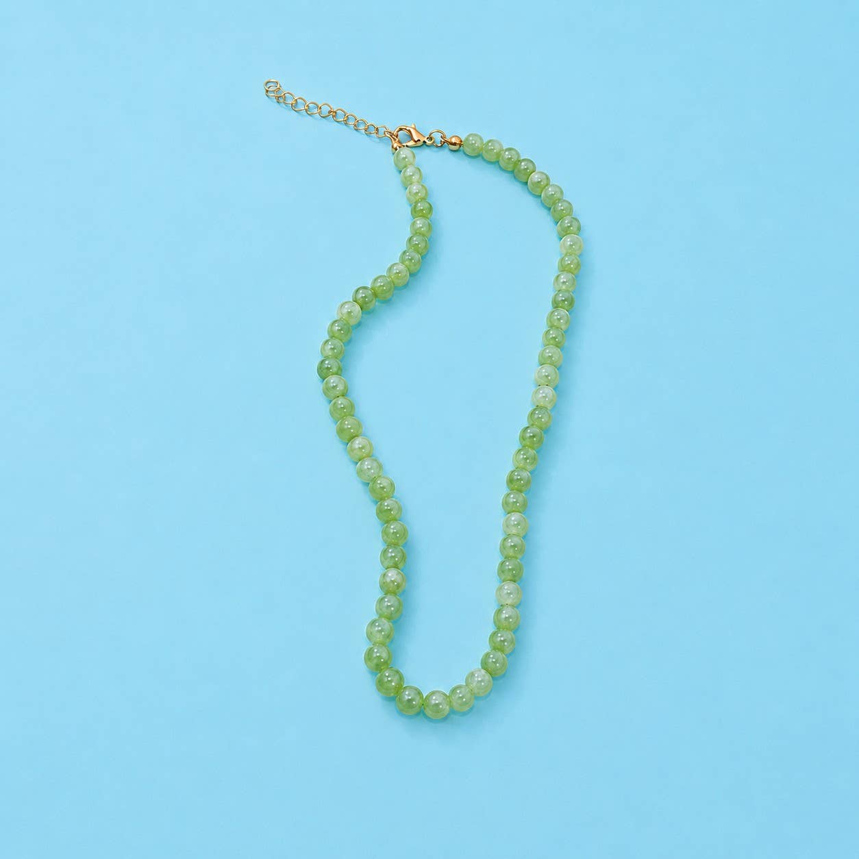 Natural Agate Glass Bead Necklace