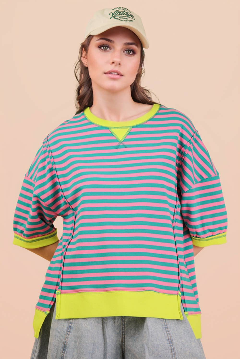 Ava Stripe Casual Knit Top