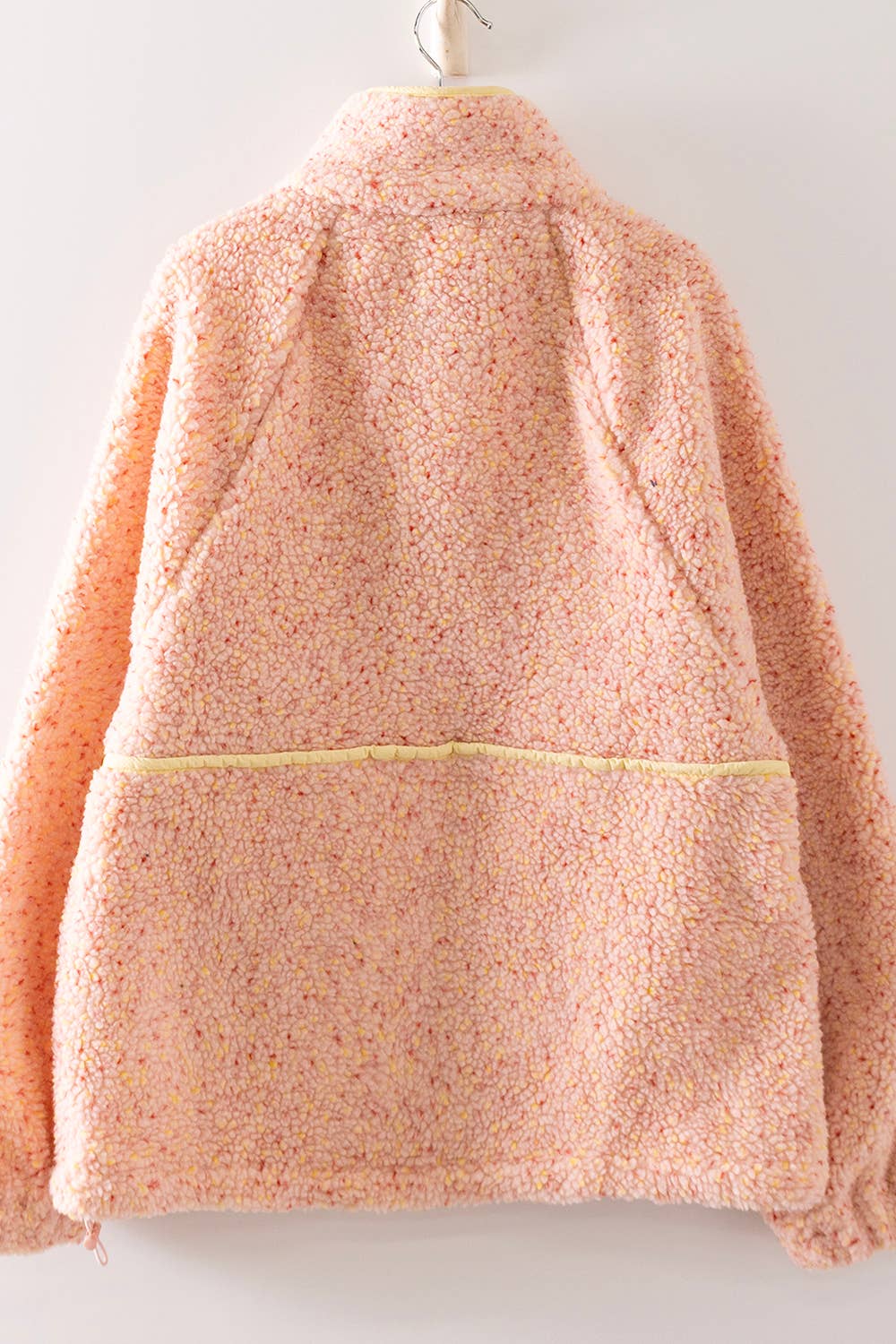Contrast Trim Fleece Anorak Pullover
