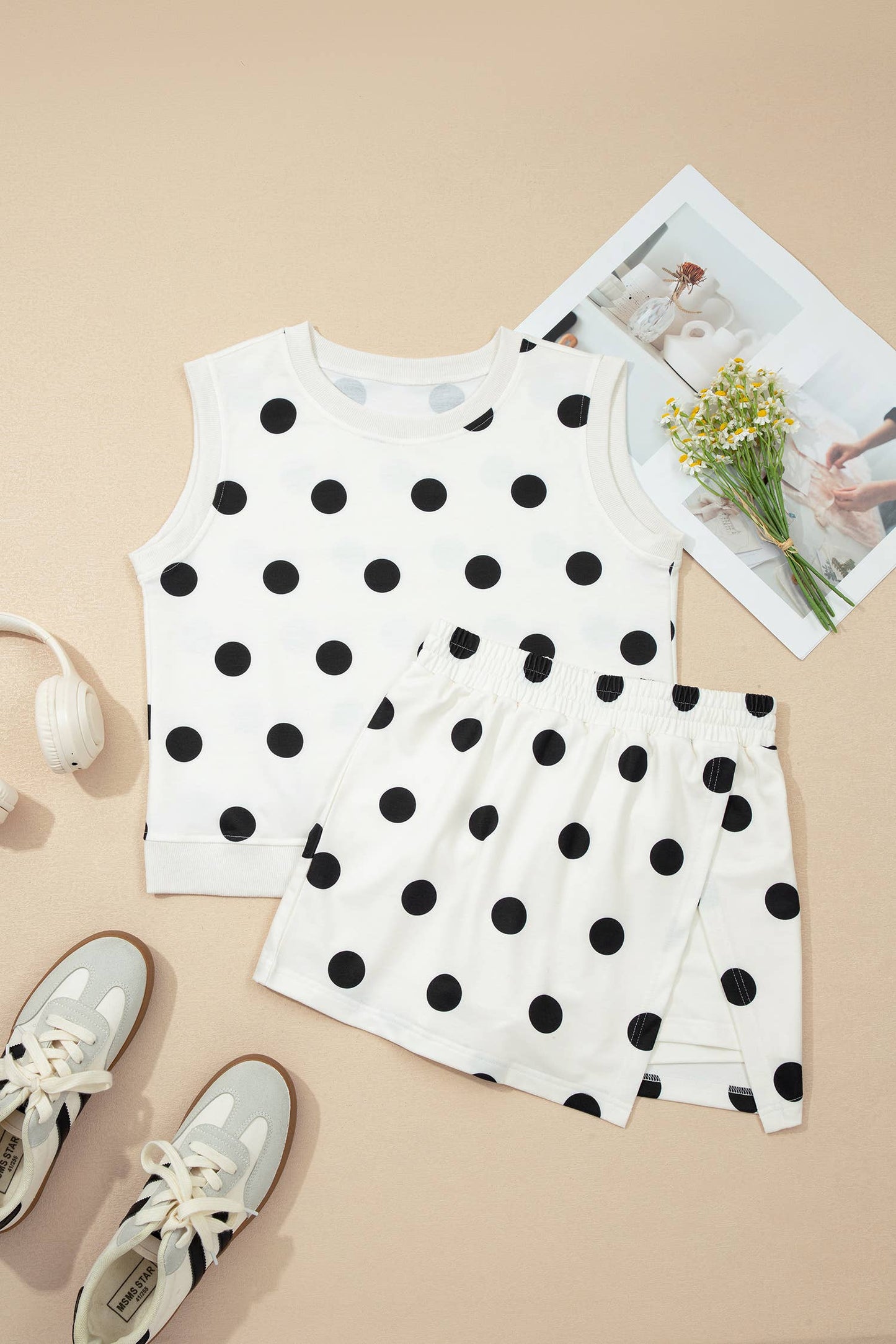 Polka Dot Tank & Skort Set