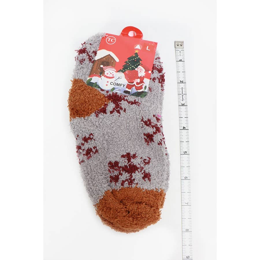 Kids Snowflake Fluffy Socks