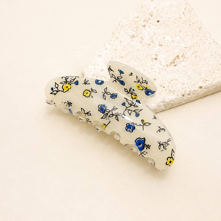 Floral Hair Claw Clip