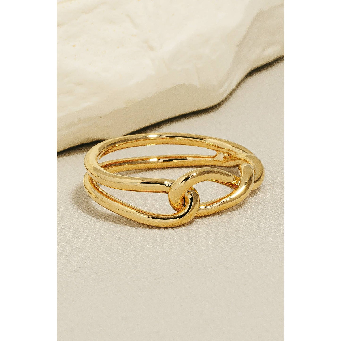 Gold Knot Twist Ring