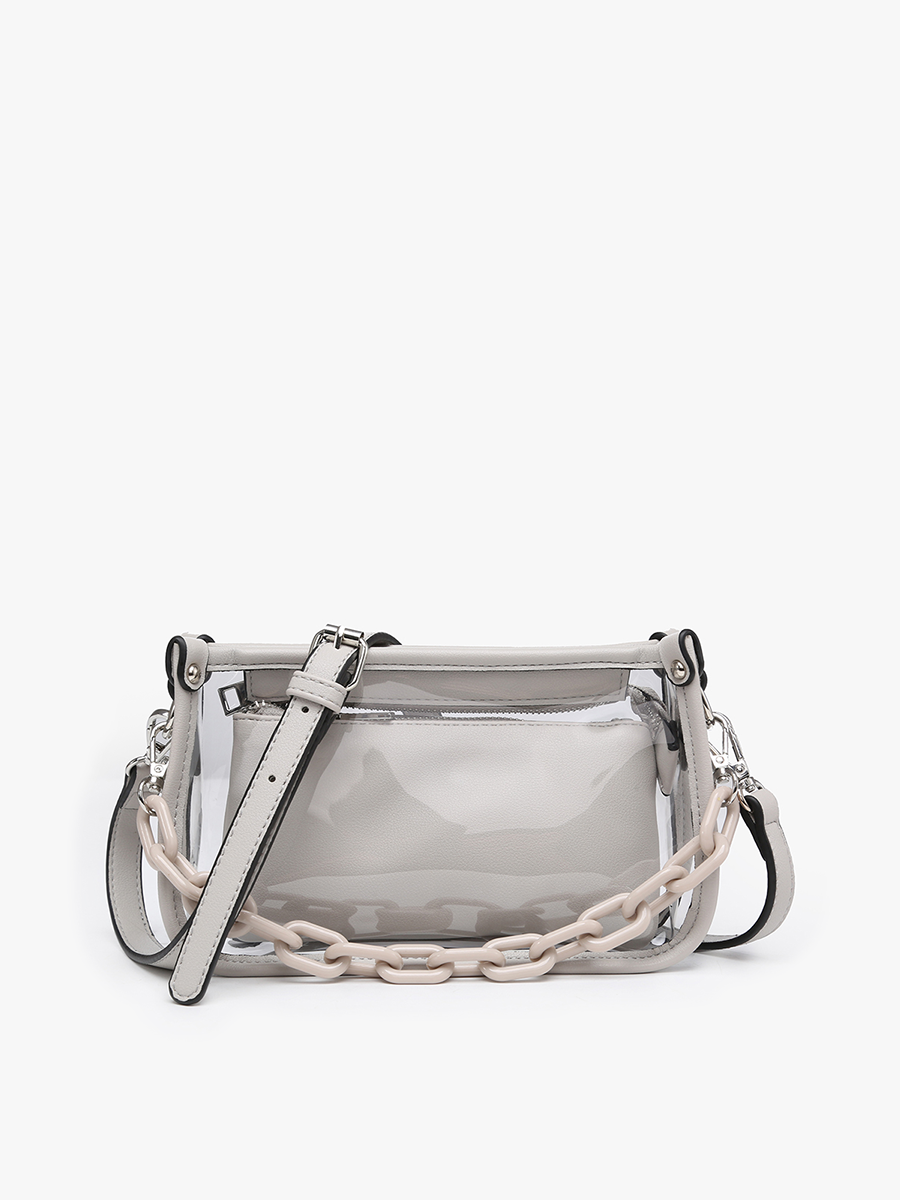 Jessica Stadium Clear Crossbody Bag – Chain Strap