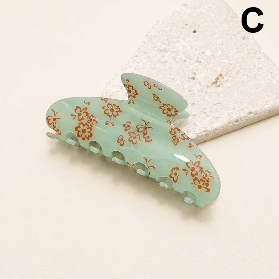 Floral Hair Claw Clip