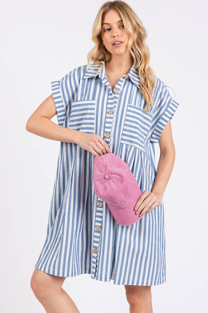 Cotton Striped Dress