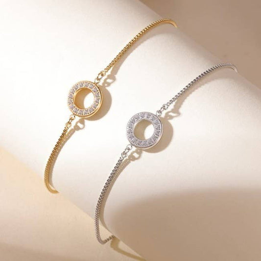 18K Stainless Steel Gemstone Bracelet