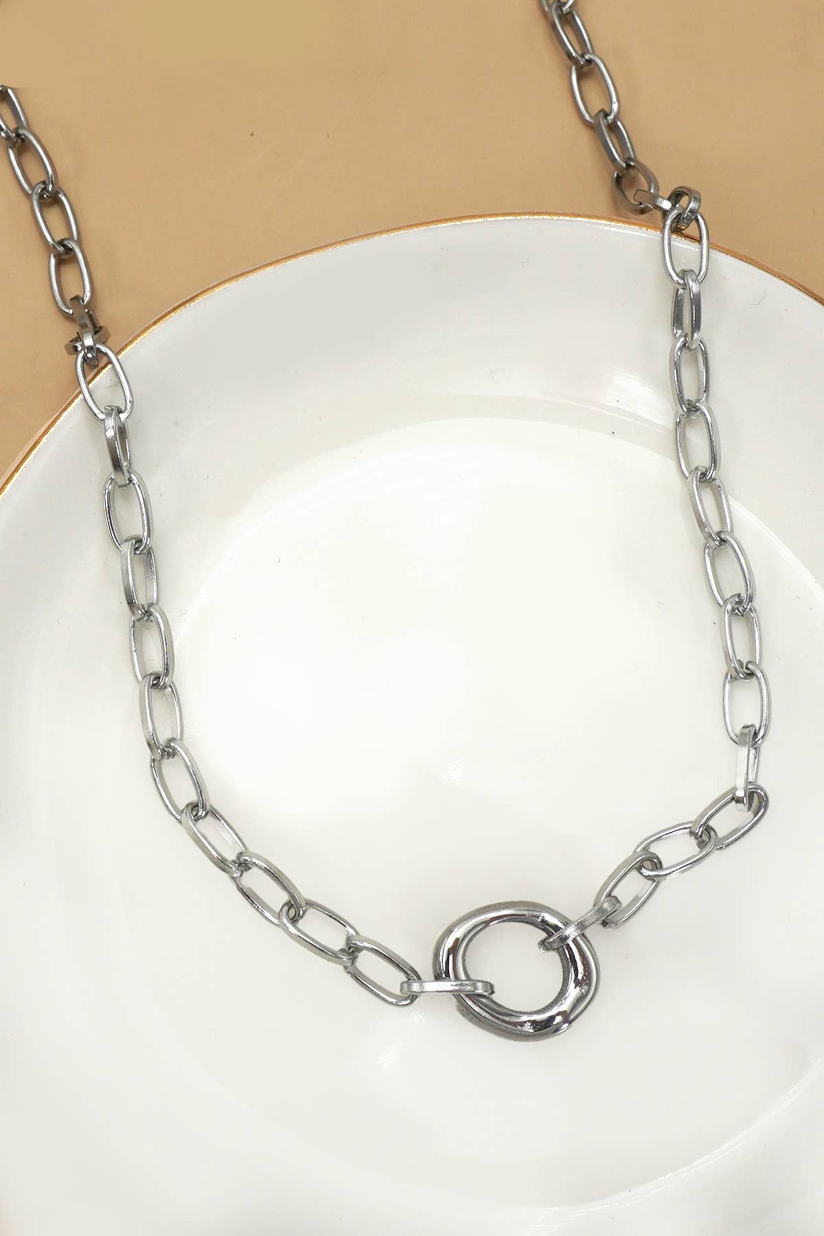 Tarnish-free Oval Chain Necklace