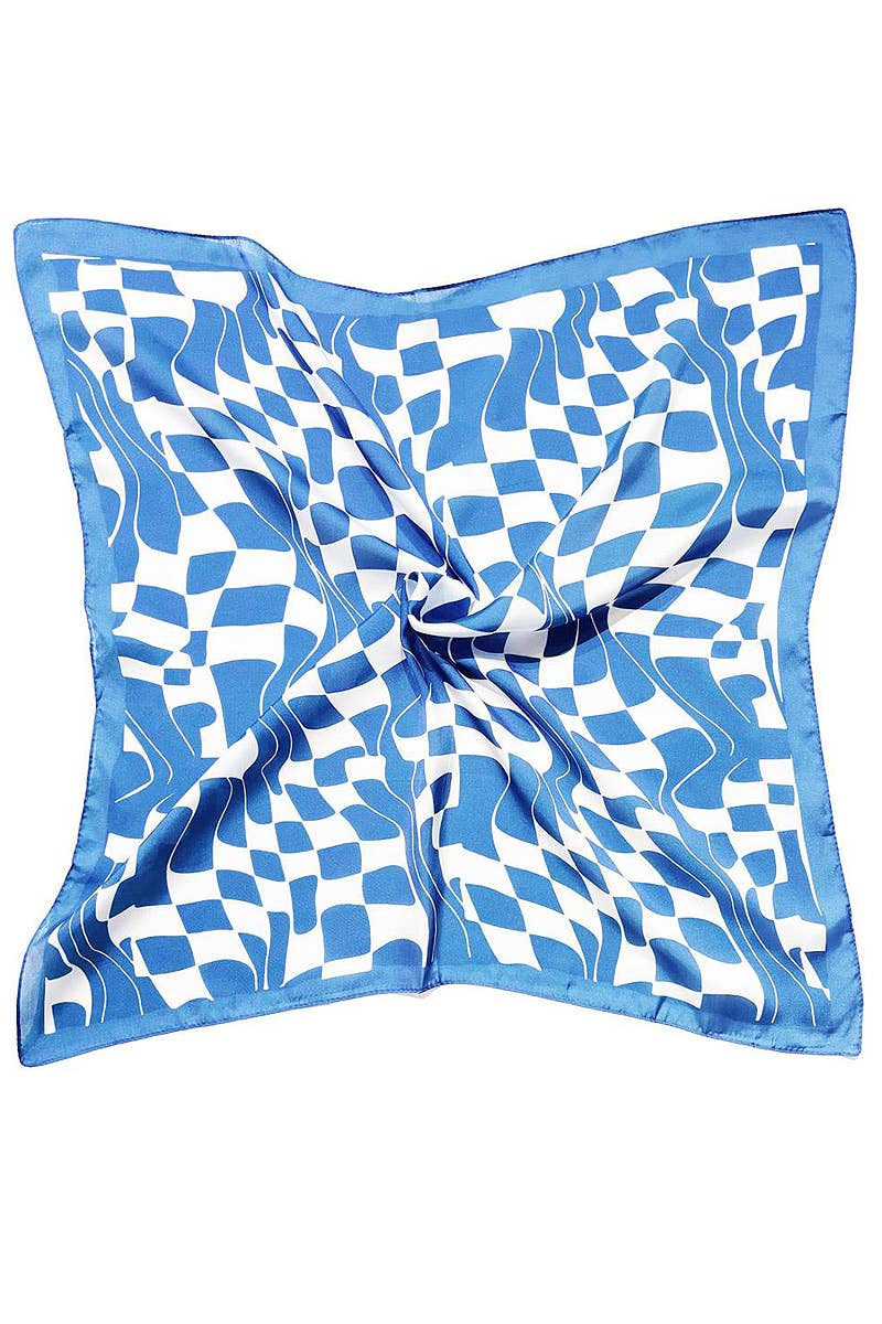 Wavy Square Print Square Scarf