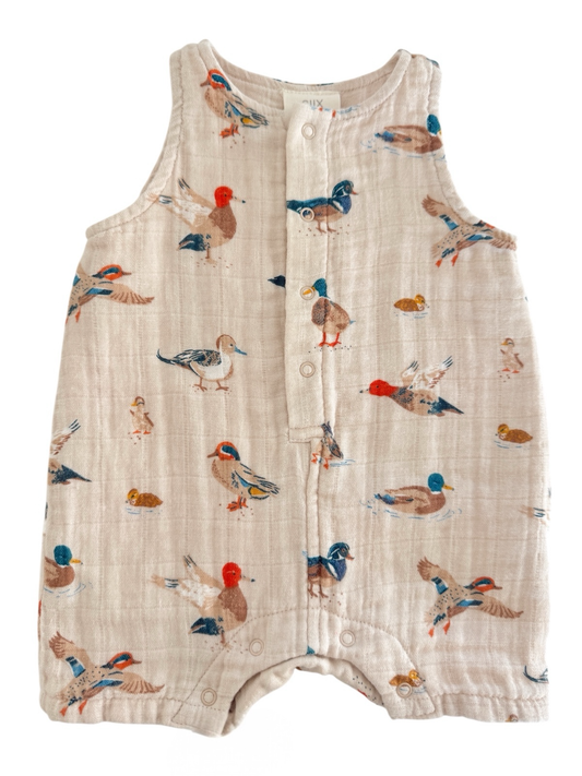 Ducks / Muslin Shortie Romper