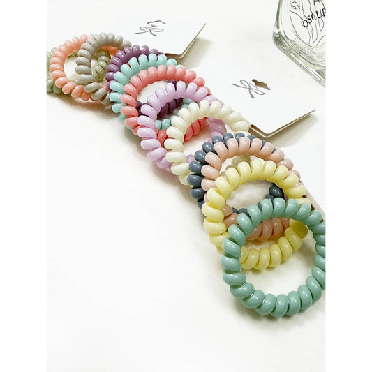 Pastel Spiral Hair Tie Set