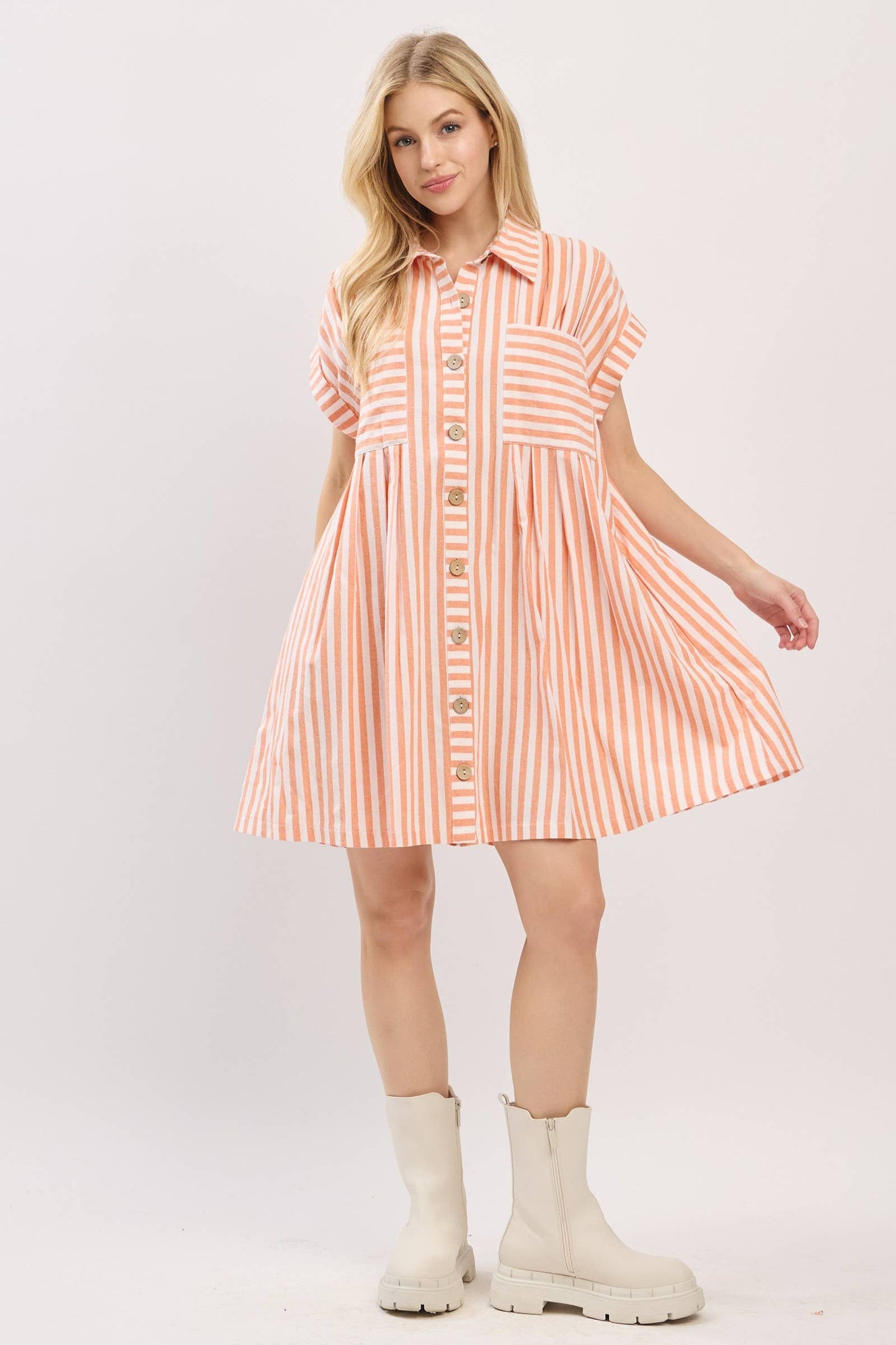 Cotton Striped Dress