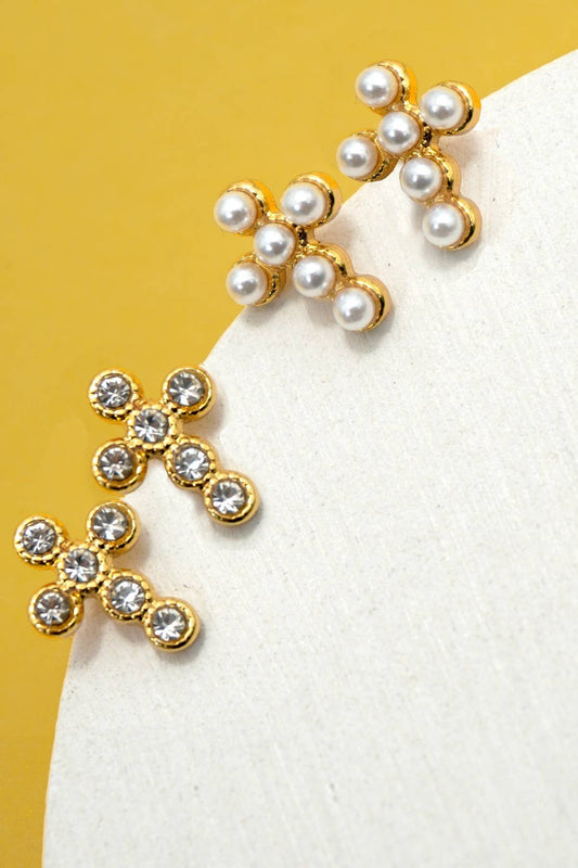 Waterproof Cross Stud Earrings