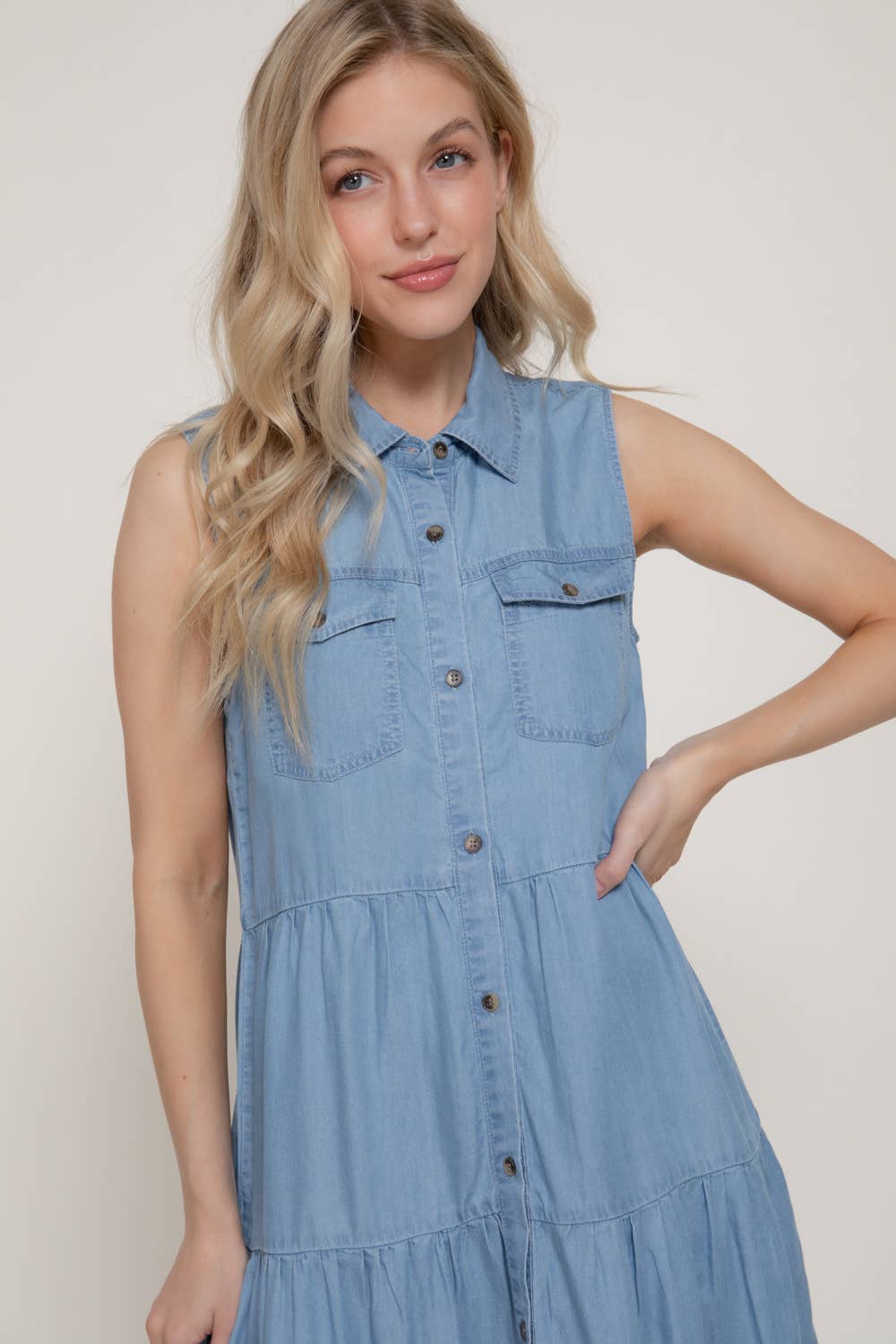 Denim Chambray Dress