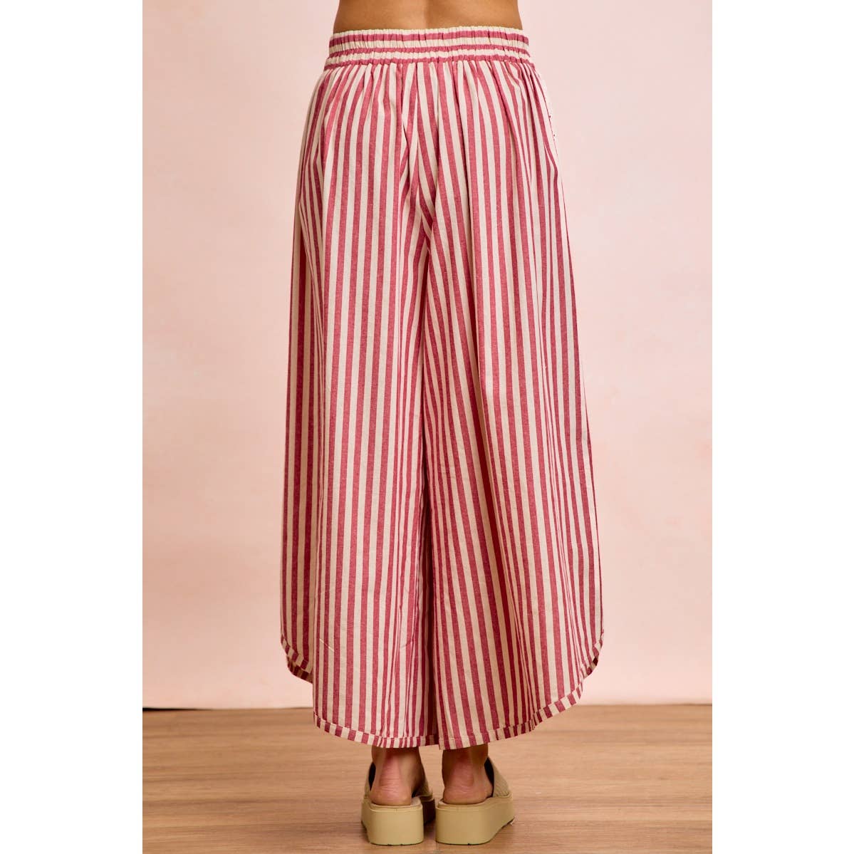 Floral Eyelet Wide Leg Pants
