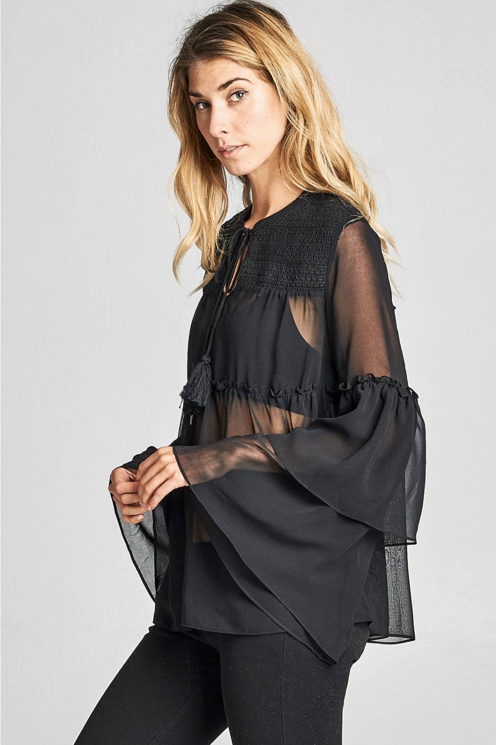 Sheer Layered Boho Top