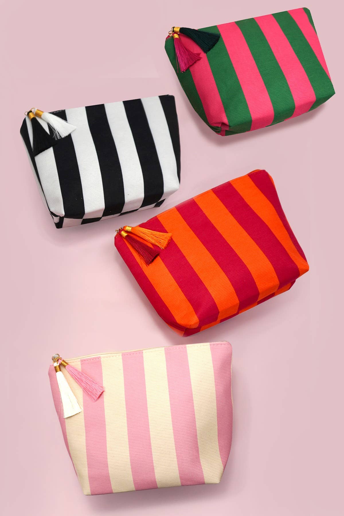 Striped Tassel Bag