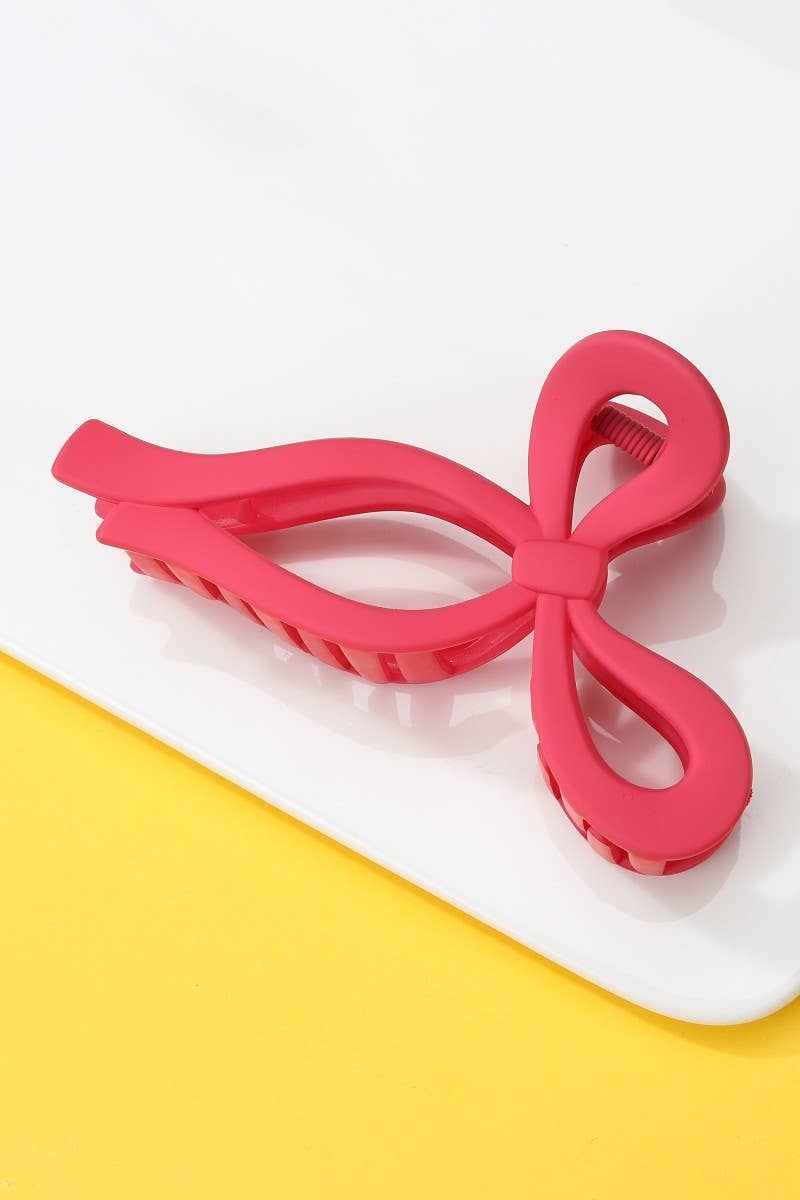 Matte Bow Hair Claw Clips