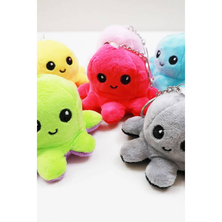 Mini Reversible Octopus Plushie Keychain