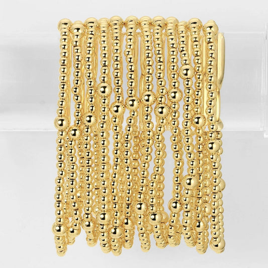 3mm Bead With 5mm Accent Stretch Bracelet
