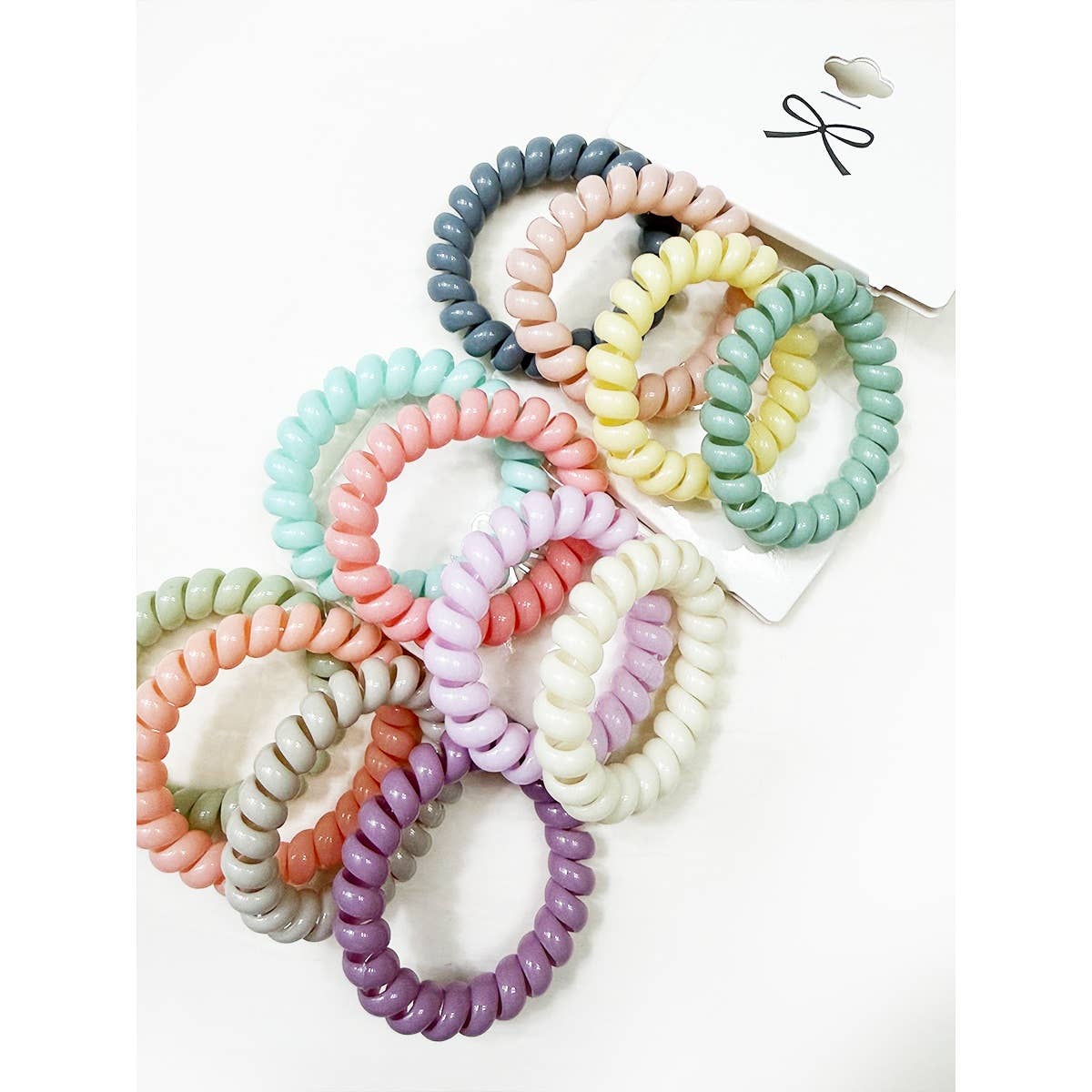 Pastel Spiral Hair Tie Set