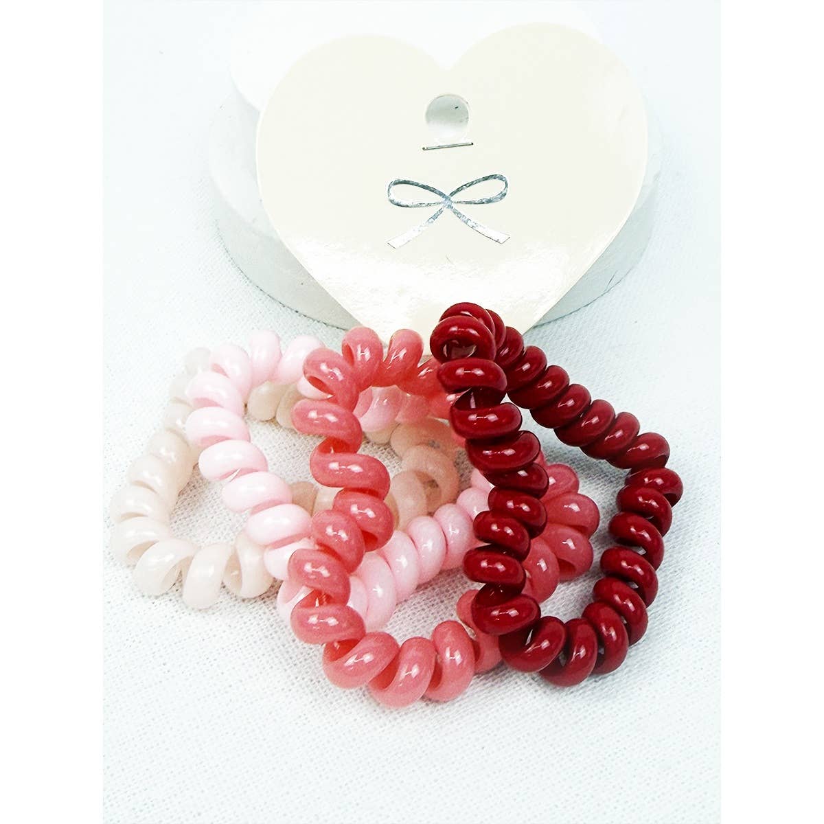 Heart Spiral Hair Tie Set