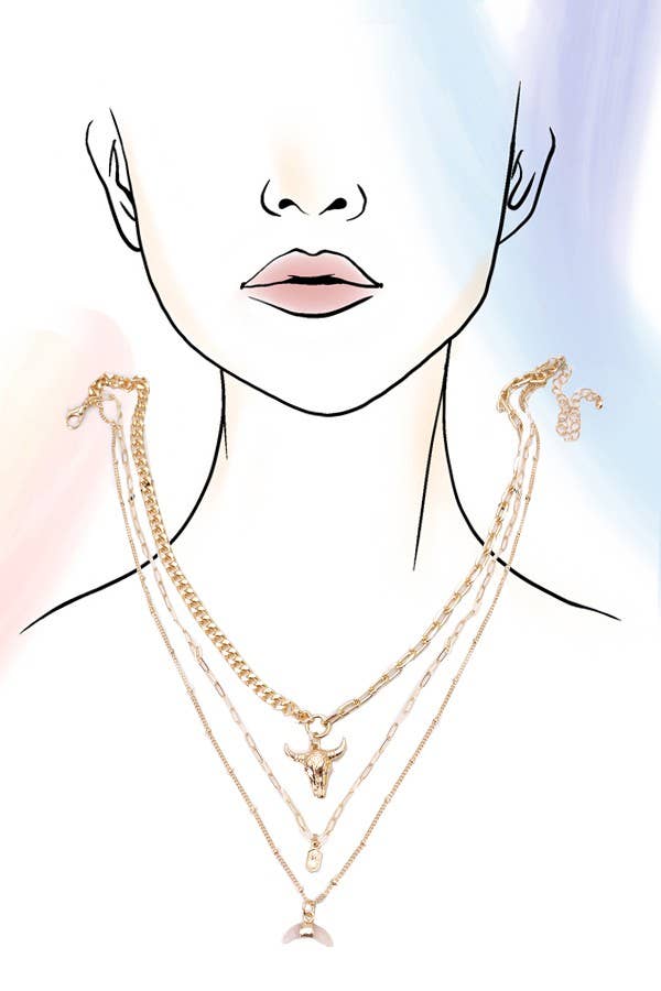 Bull Layered Necklace