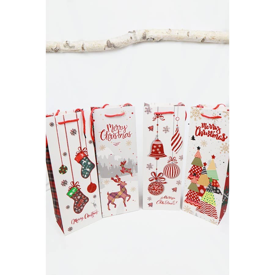 Christmas Theme Wine Gift Bag