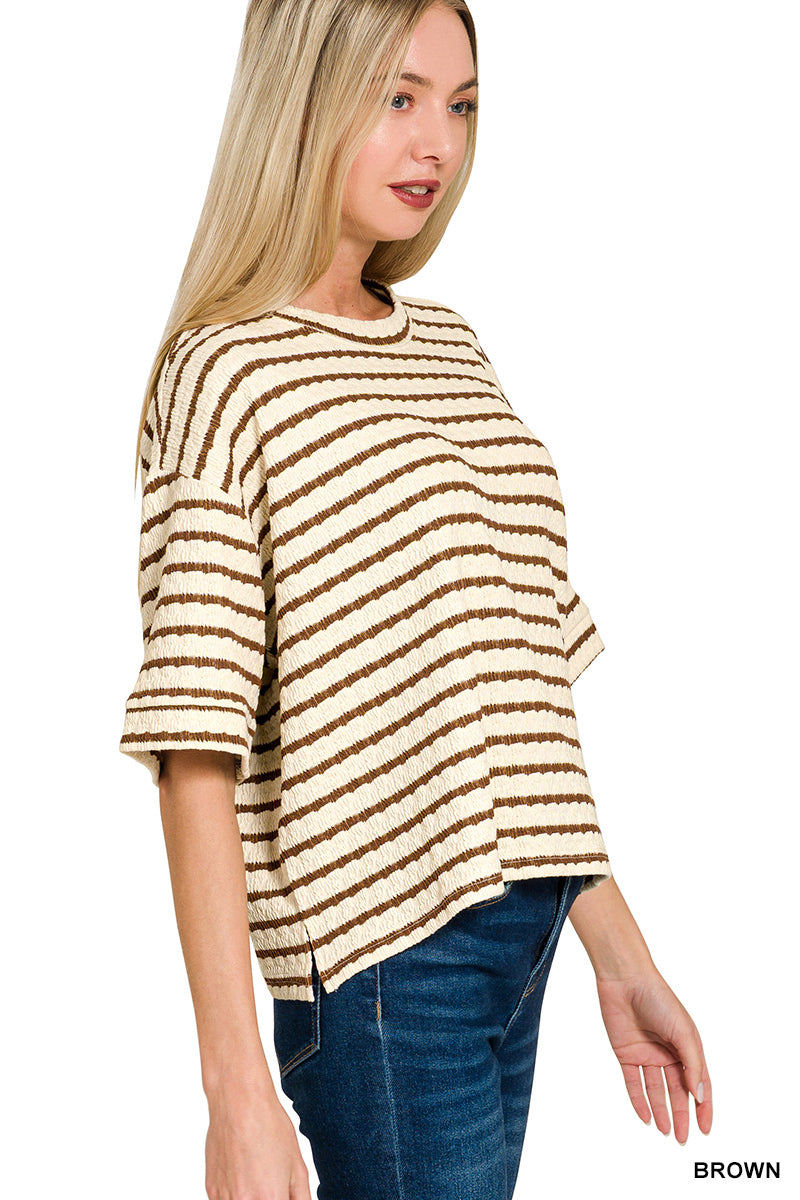 Striped Two-Piece Short Set