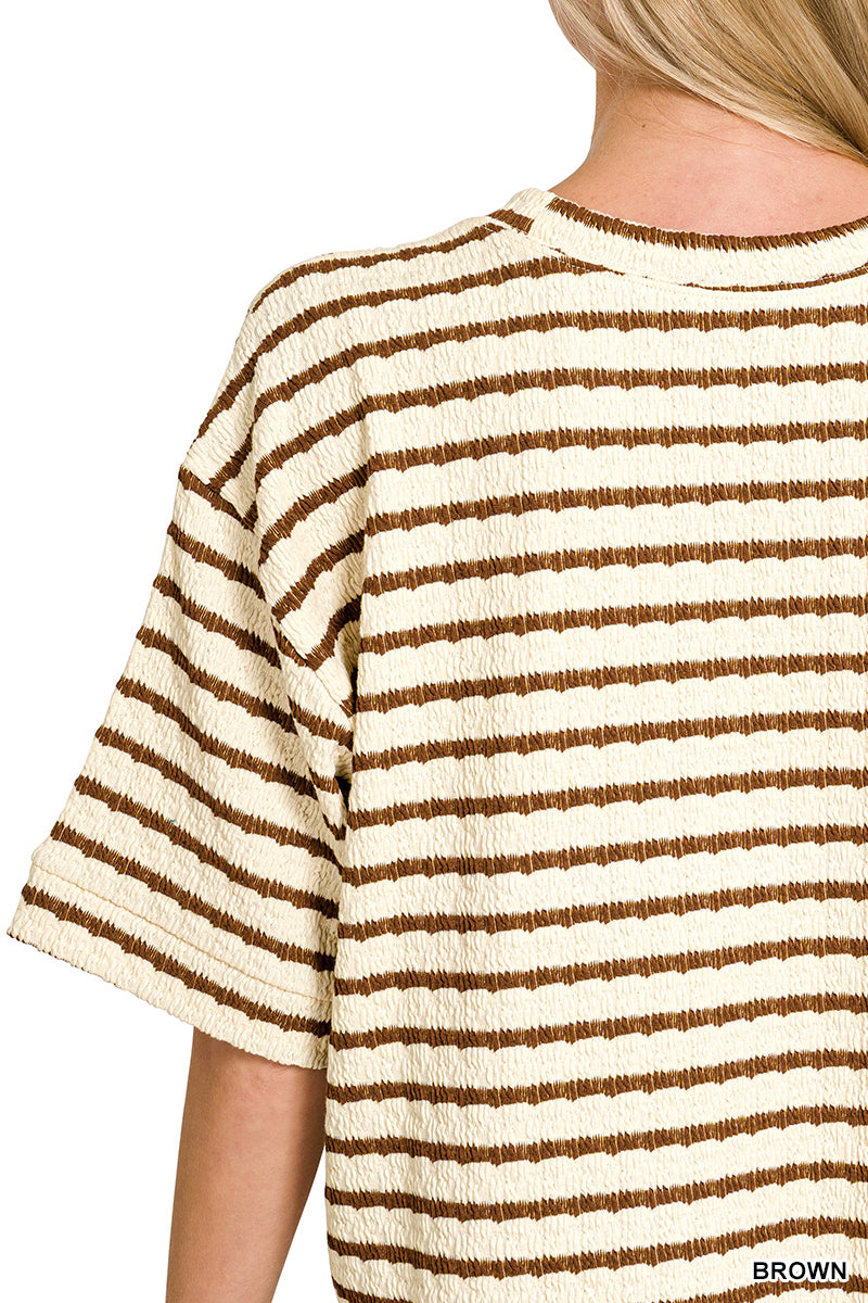 Striped Two-Piece Short Set