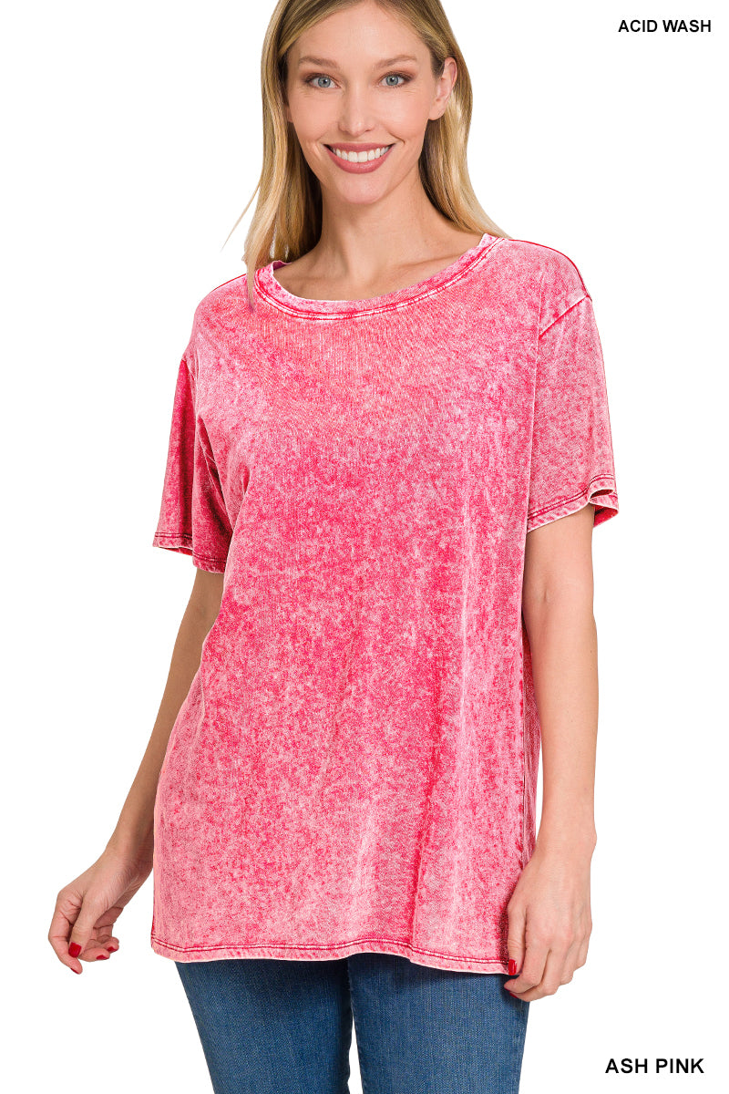 Zenana Acid Wash Tee