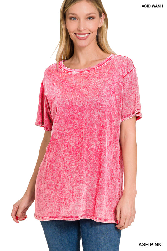 Zenana Acid Wash Tee