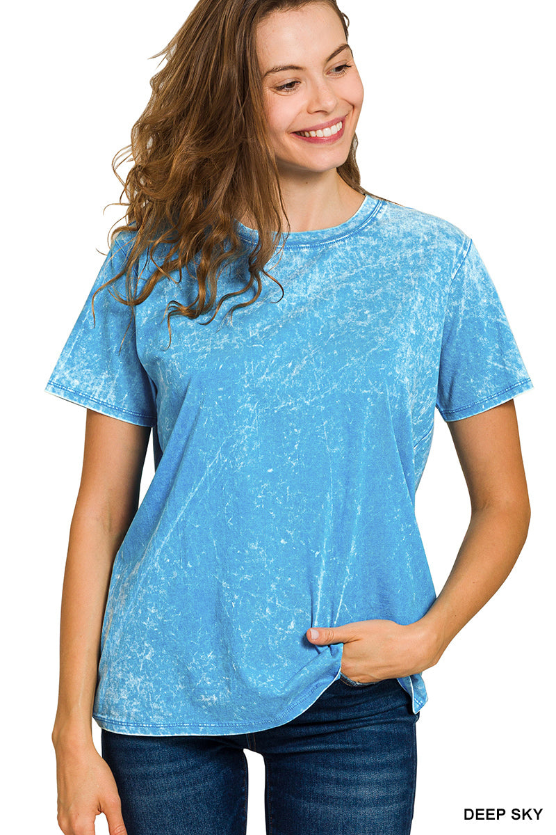Zenana Acid Wash Tee