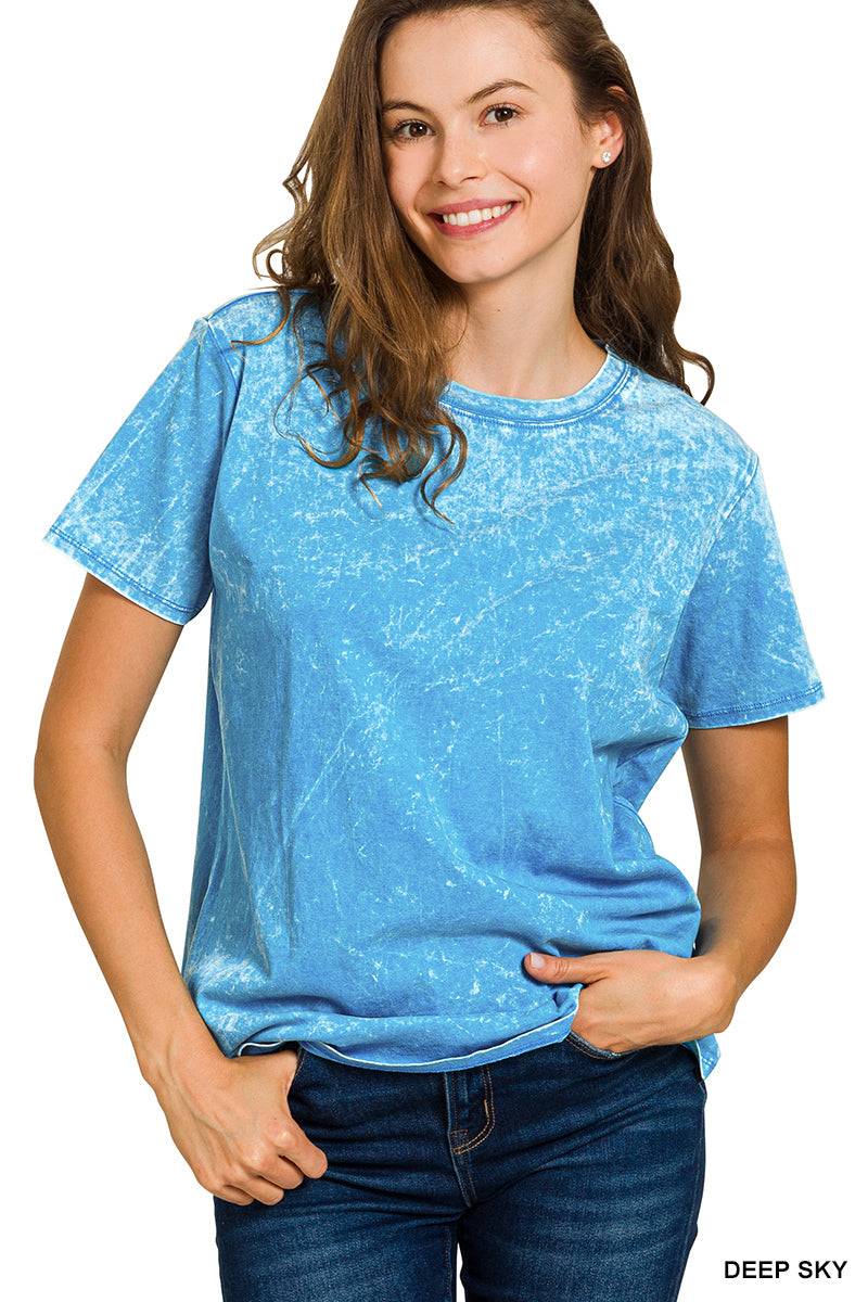 Zenana Acid Wash Tee