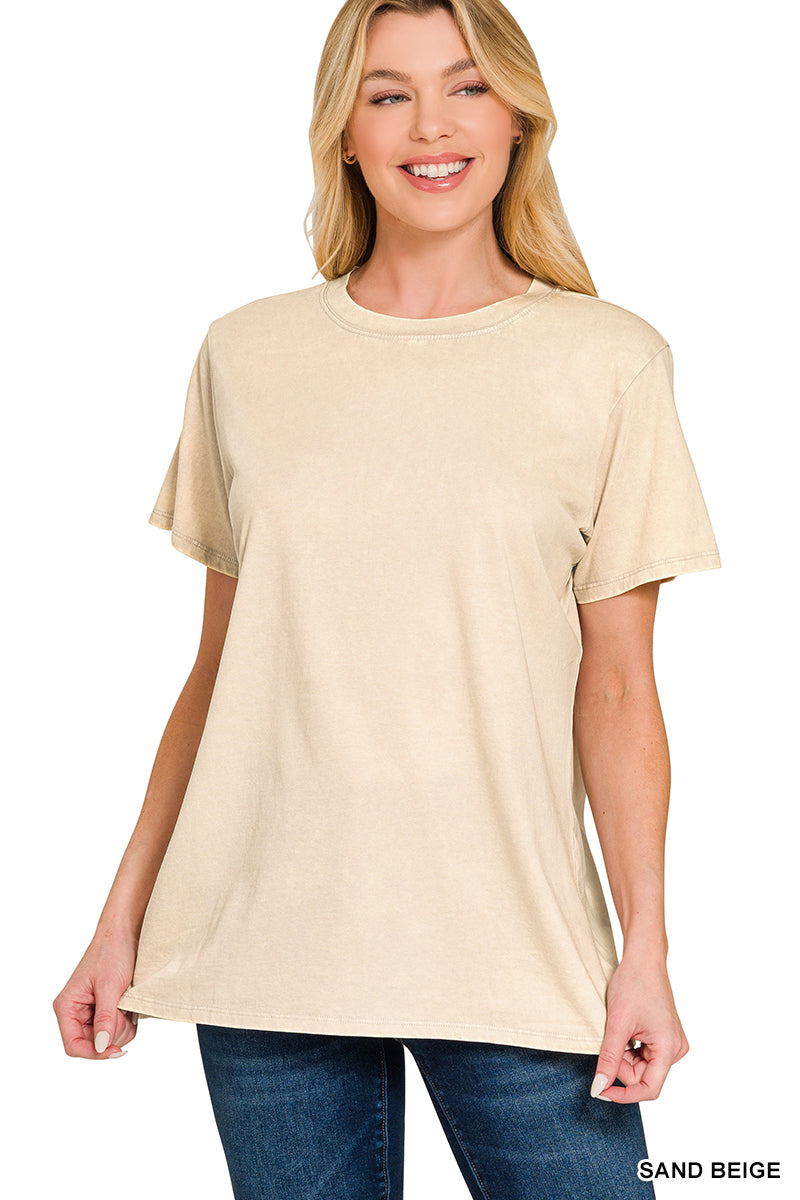 Zenana Acid Wash Tee