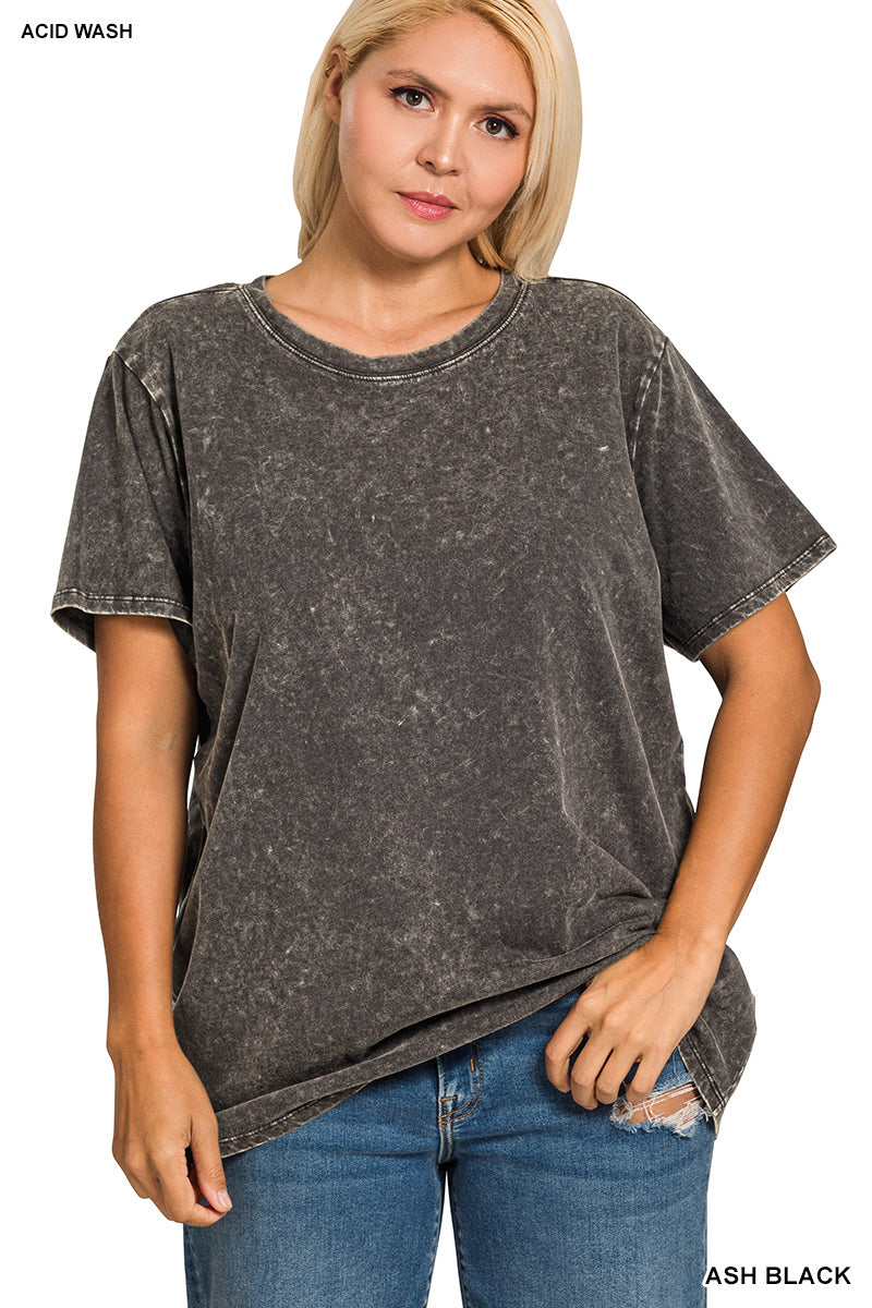 Zenana Acid Wash Tee