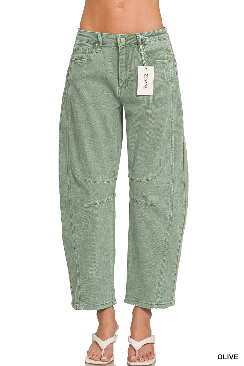 Zenana Barrel Jeans