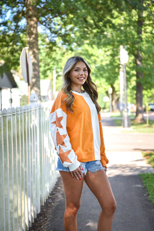 Color Block Oversized Sweatshirt