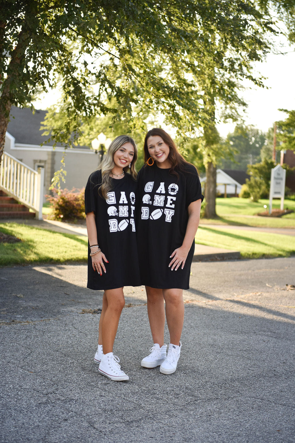 Game Day Black T-Shirt Dress