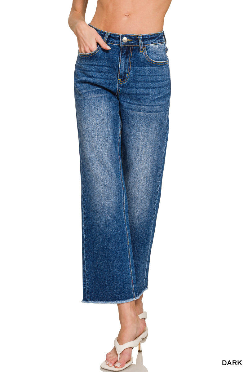 High Waist Straight Leg Denim Pants