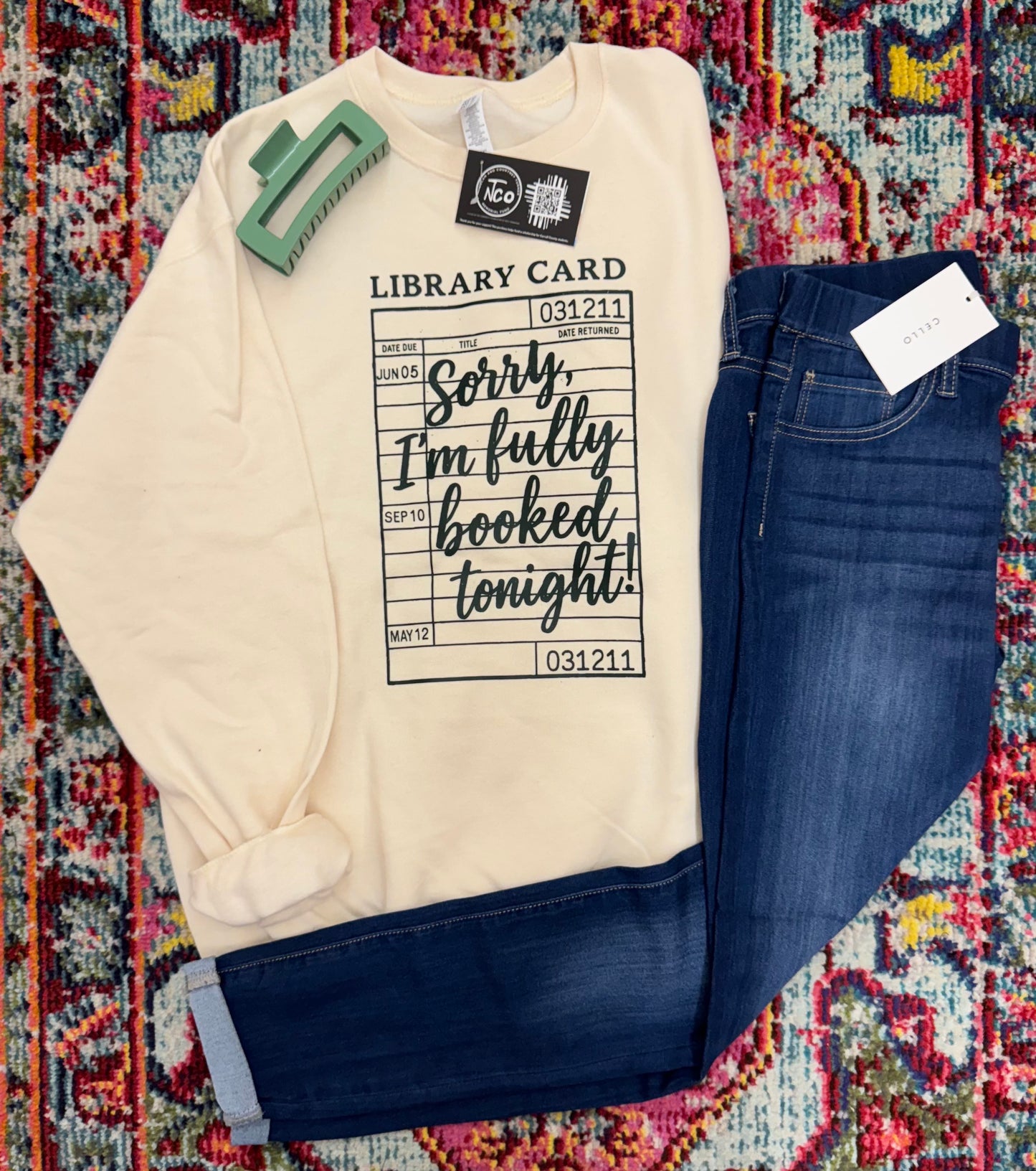 NTCO Booked Library Card Crewneck