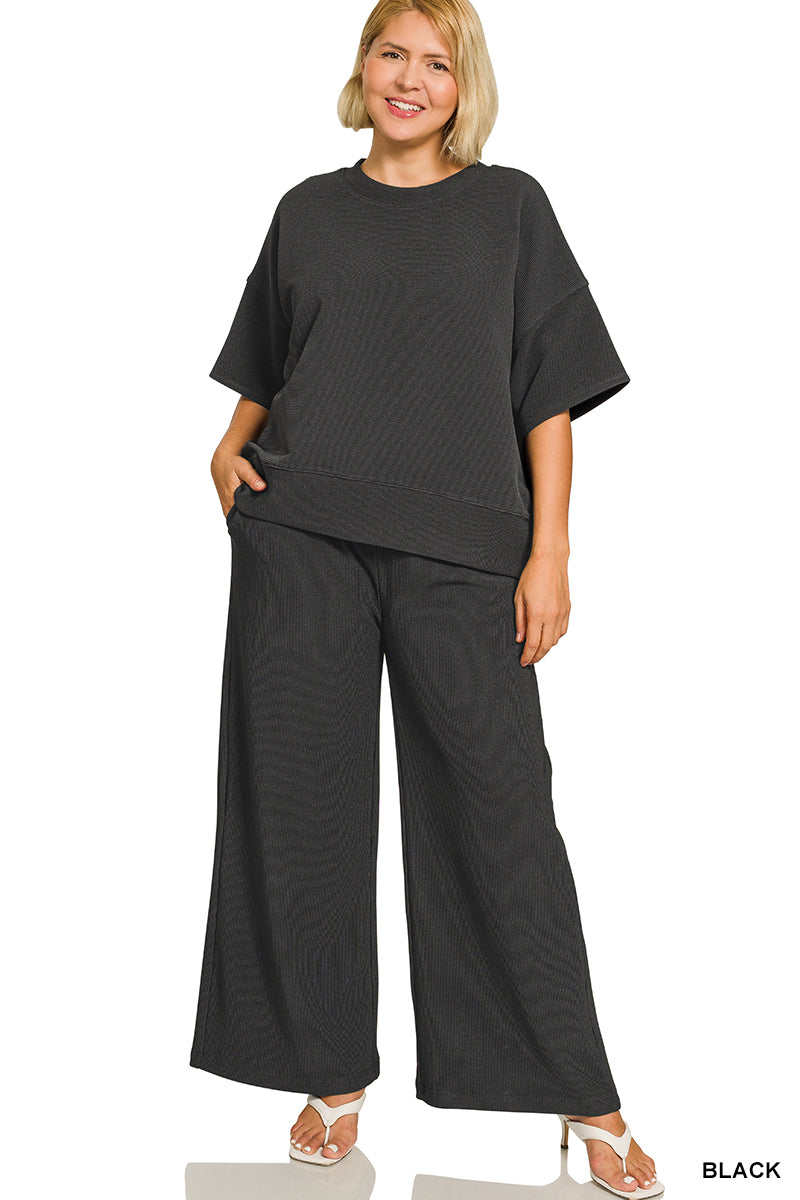 Luxe Ribbed Tee & Pants Set