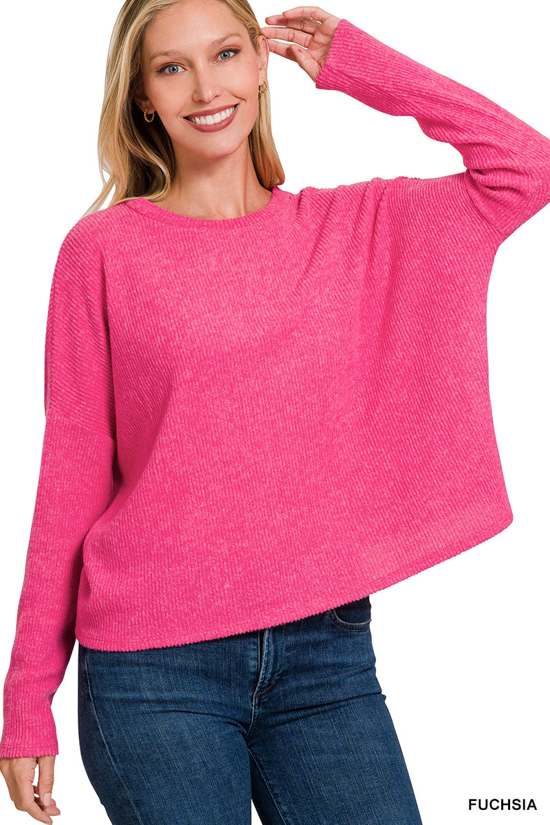 Ribbed Dolman Sweater