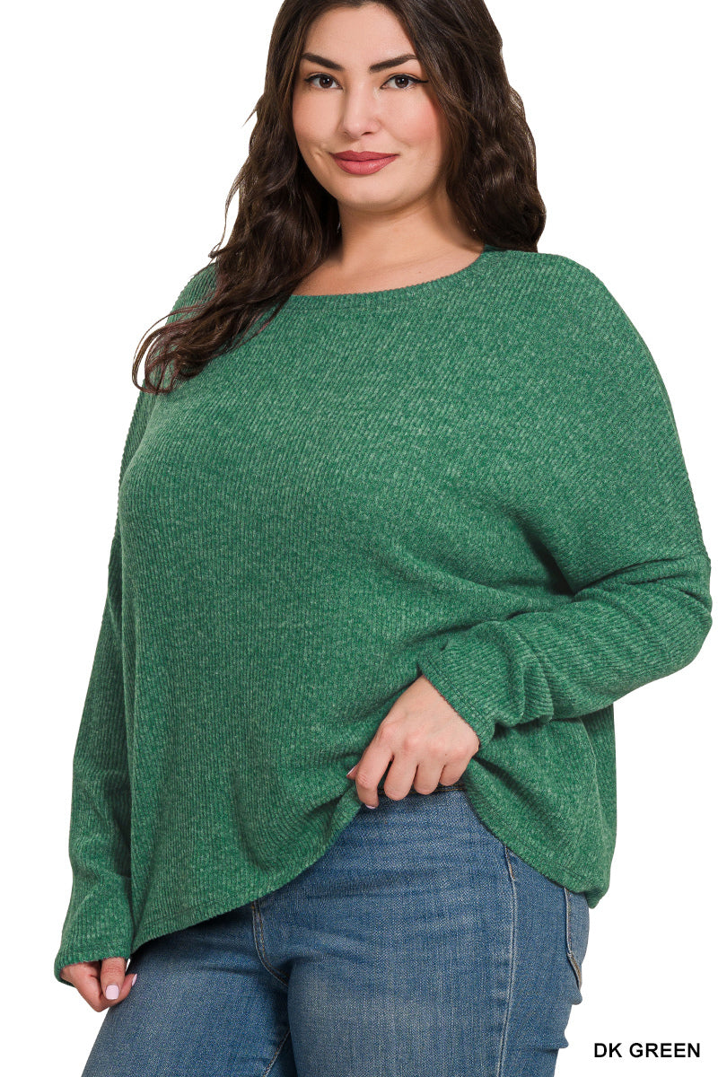 Ribbed Dolman Sweater