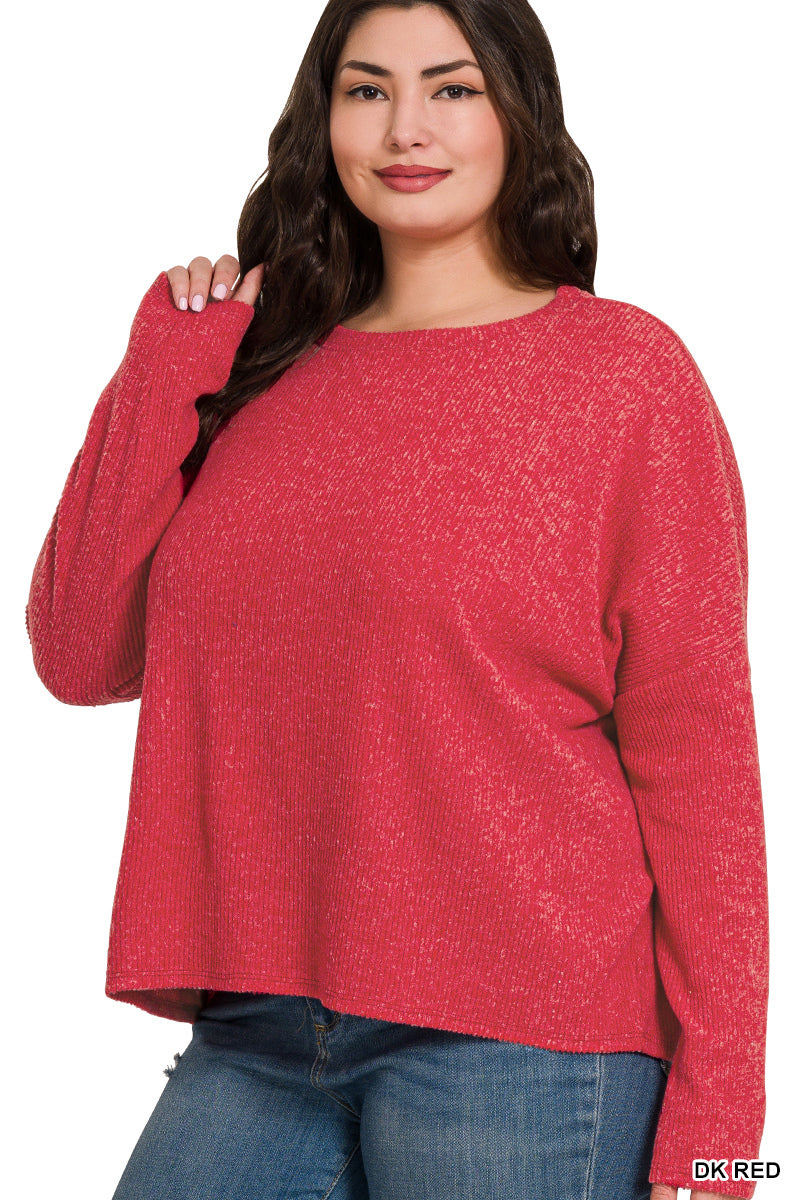 Ribbed Dolman Sweater