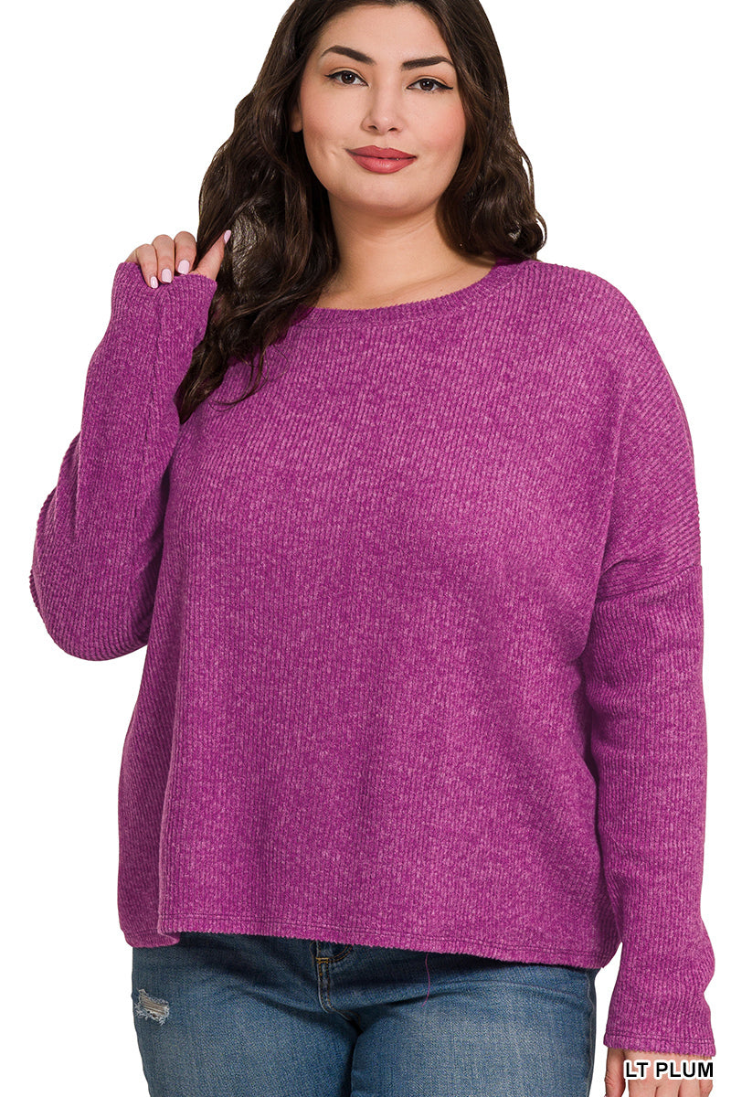 Ribbed Dolman Sweater