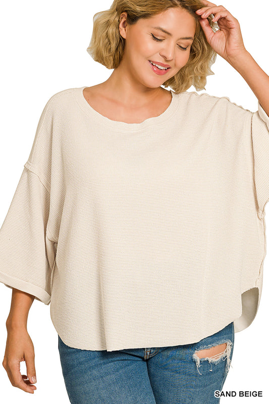 Knit Curved Hem Top
