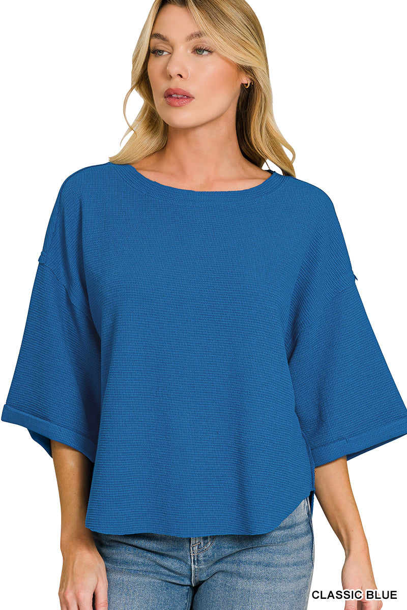 Knit Curved Hem Top