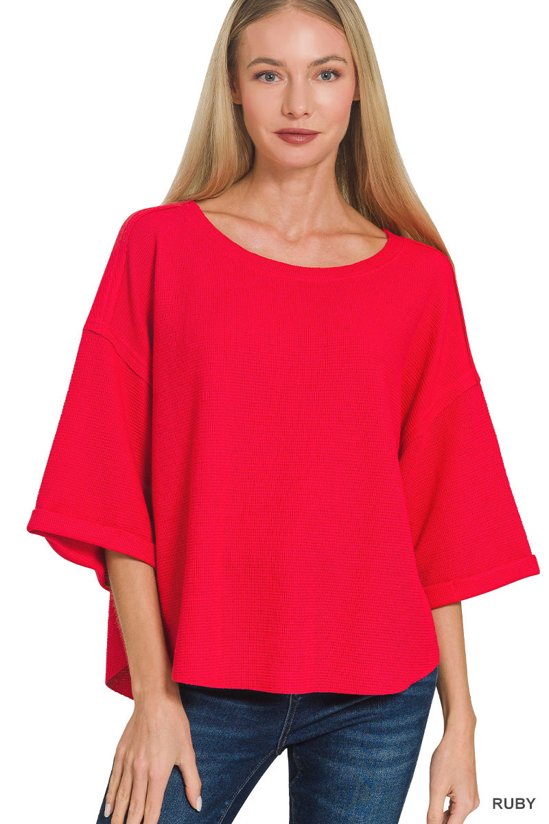 Knit Curved Hem Top