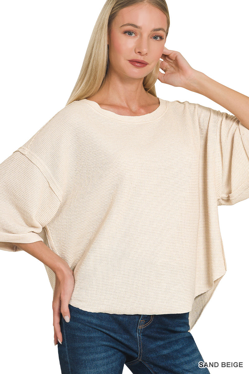 Knit Curved Hem Top